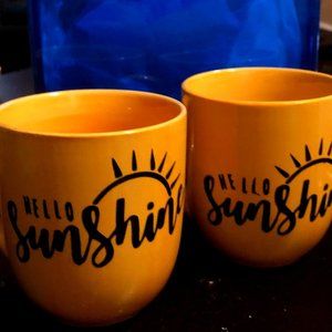 Hello sunshine coffee mugs set